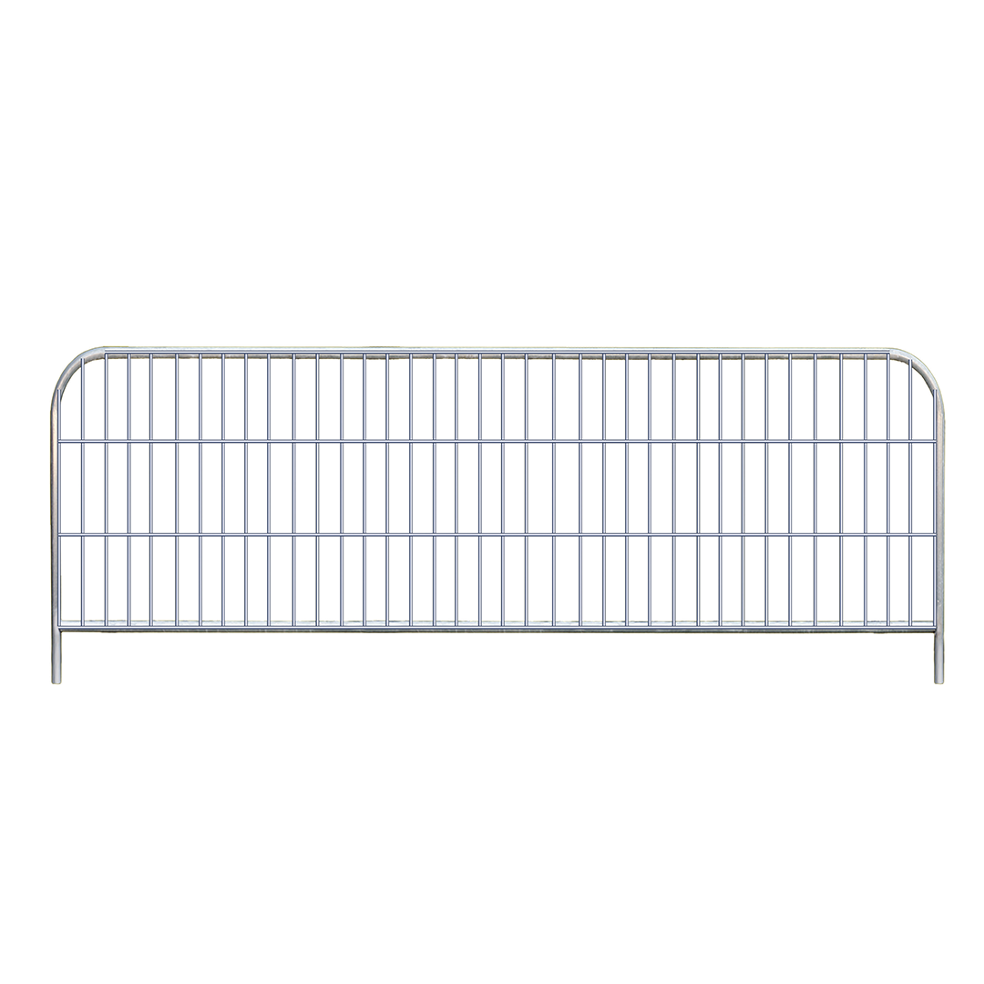 Mesh barrier Low-construction fence standing on a white background, isolated product view