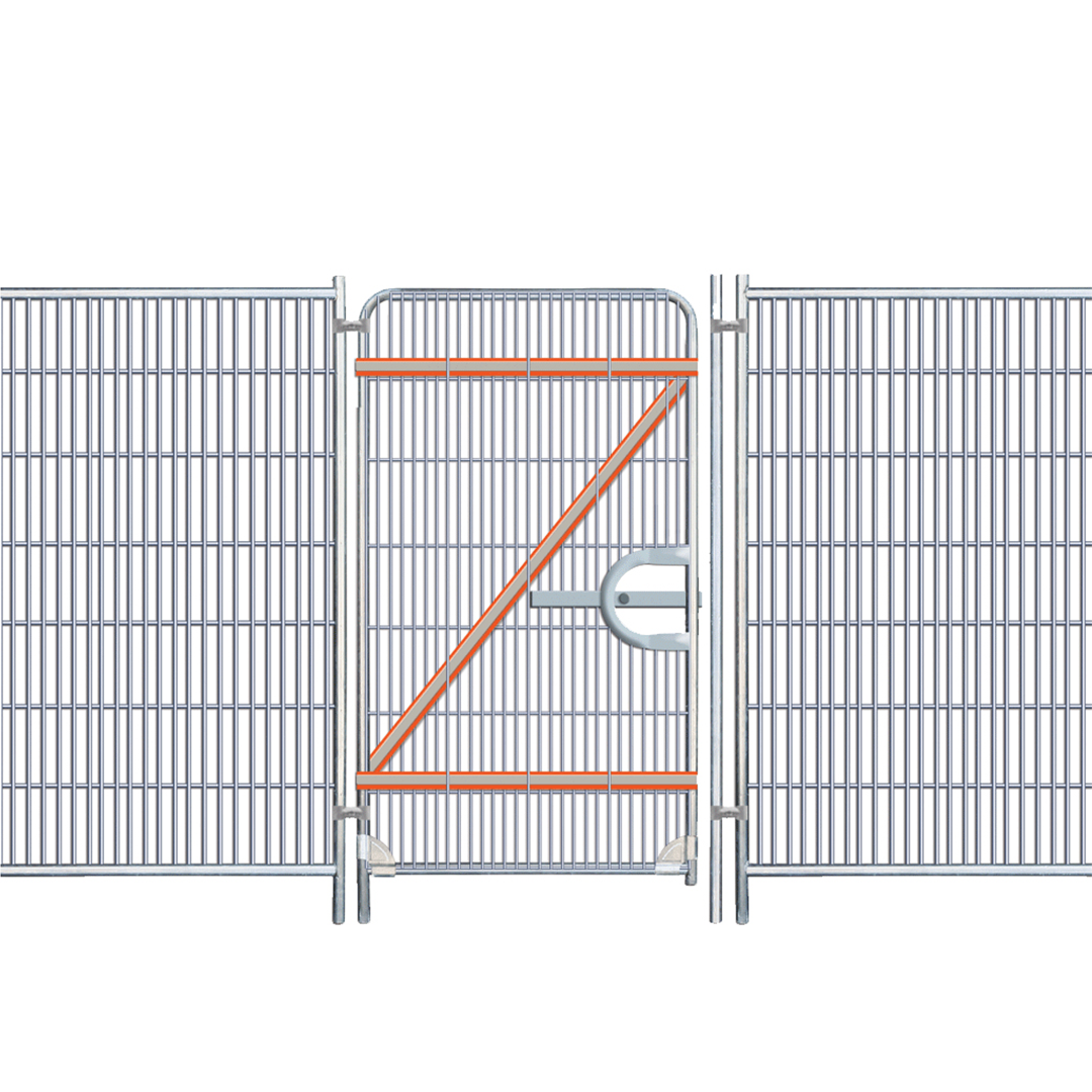 Front view of the pedestrian door 1m