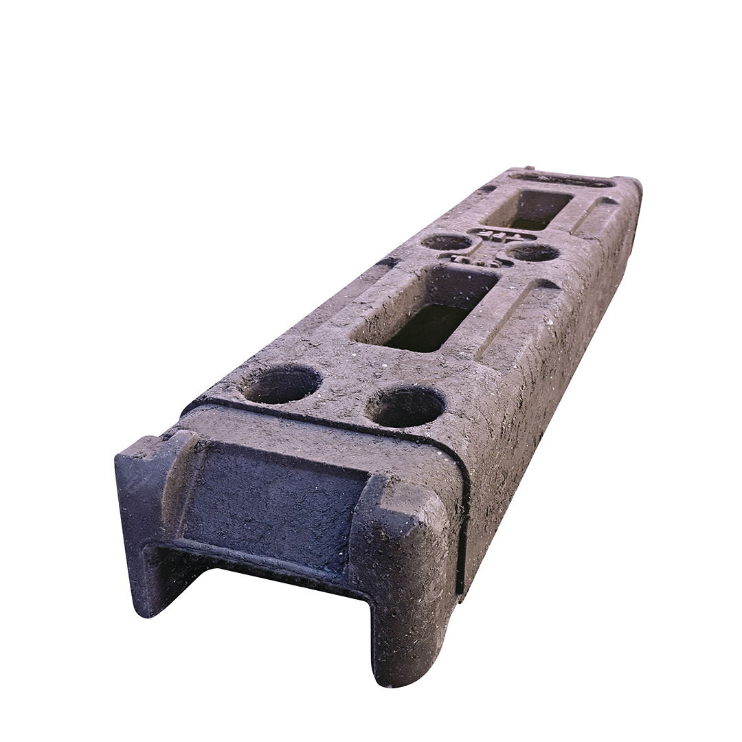 The plastic block 14kg on a white background