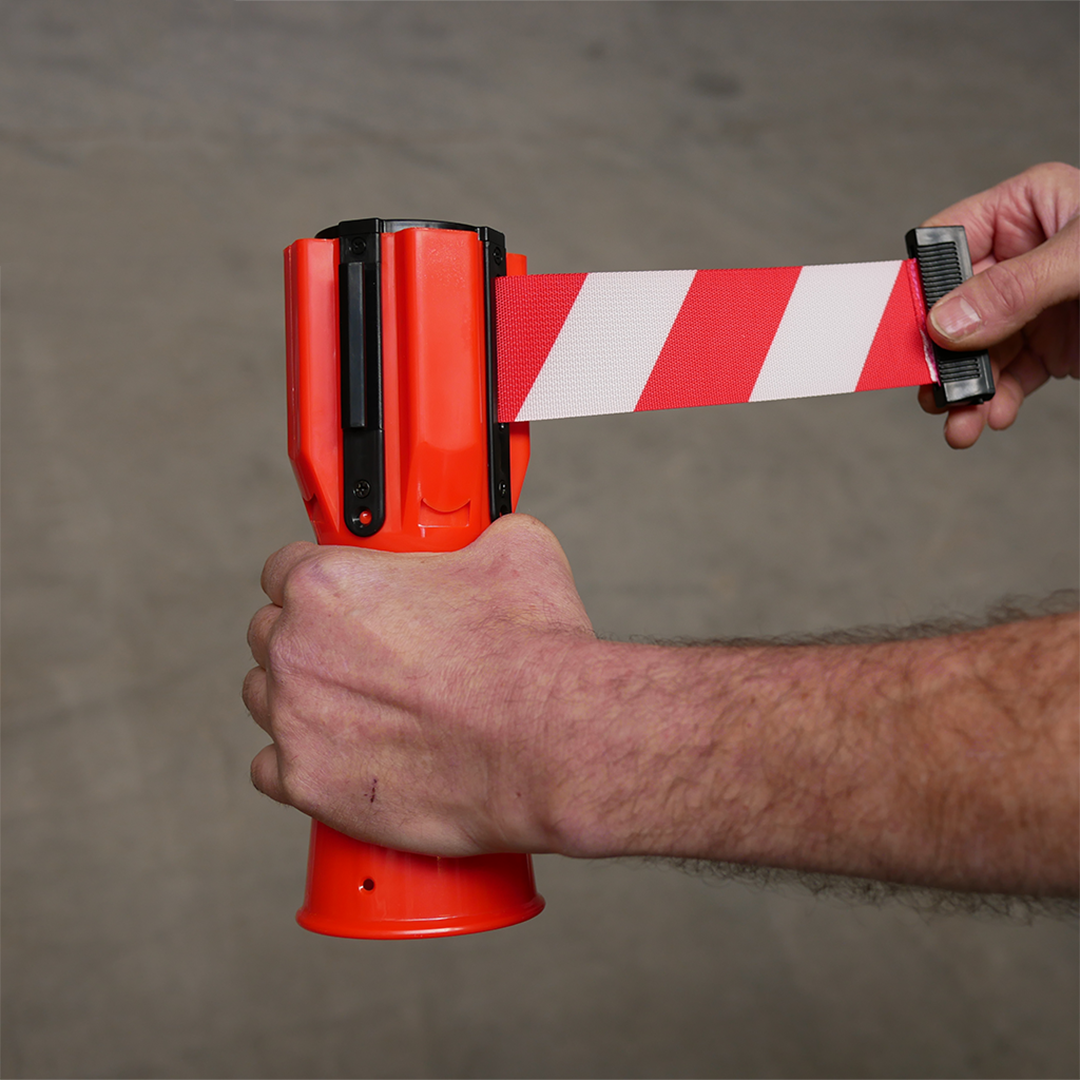 Traffic Cone Top Retractable Belt