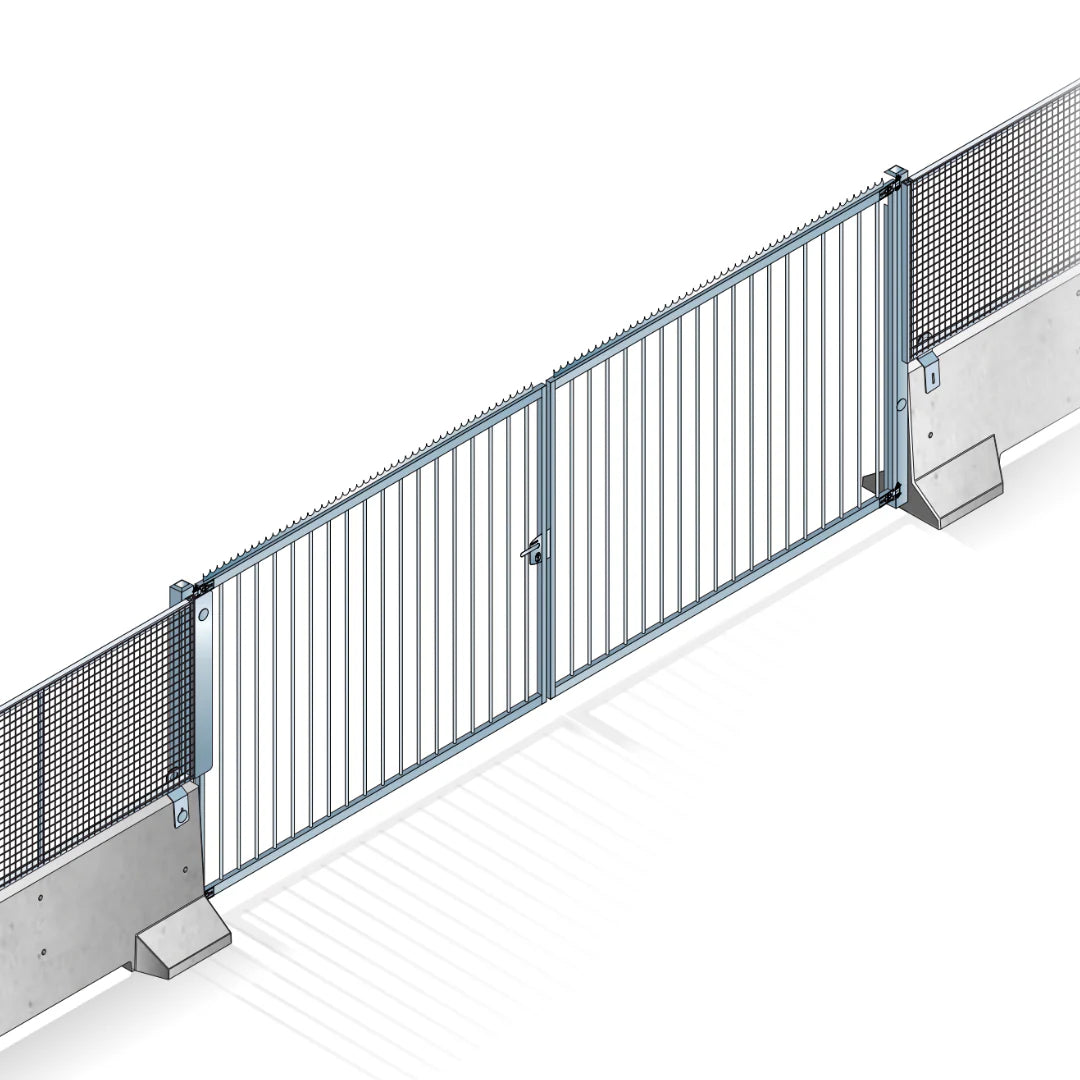Vehicle Gate For Reinforced Concrete Barrier