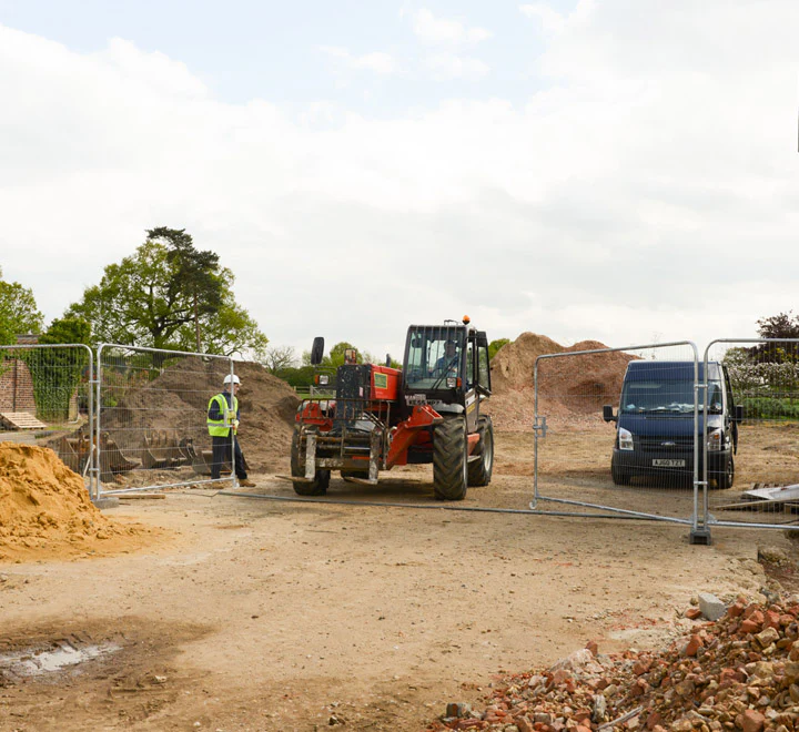 Vehicle passing through a vehicle gate, demonstrating access control and usage