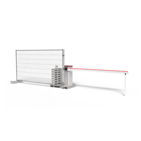 Mobile Boom Barrier - With fence panel