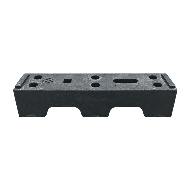 Plastic block 19kg white background