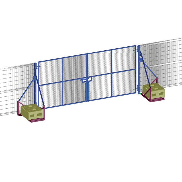 Defender Rear Mesh Gate Vehicle Gate - Defender™ | Temporary Fencing Mesh Vehicle Gate